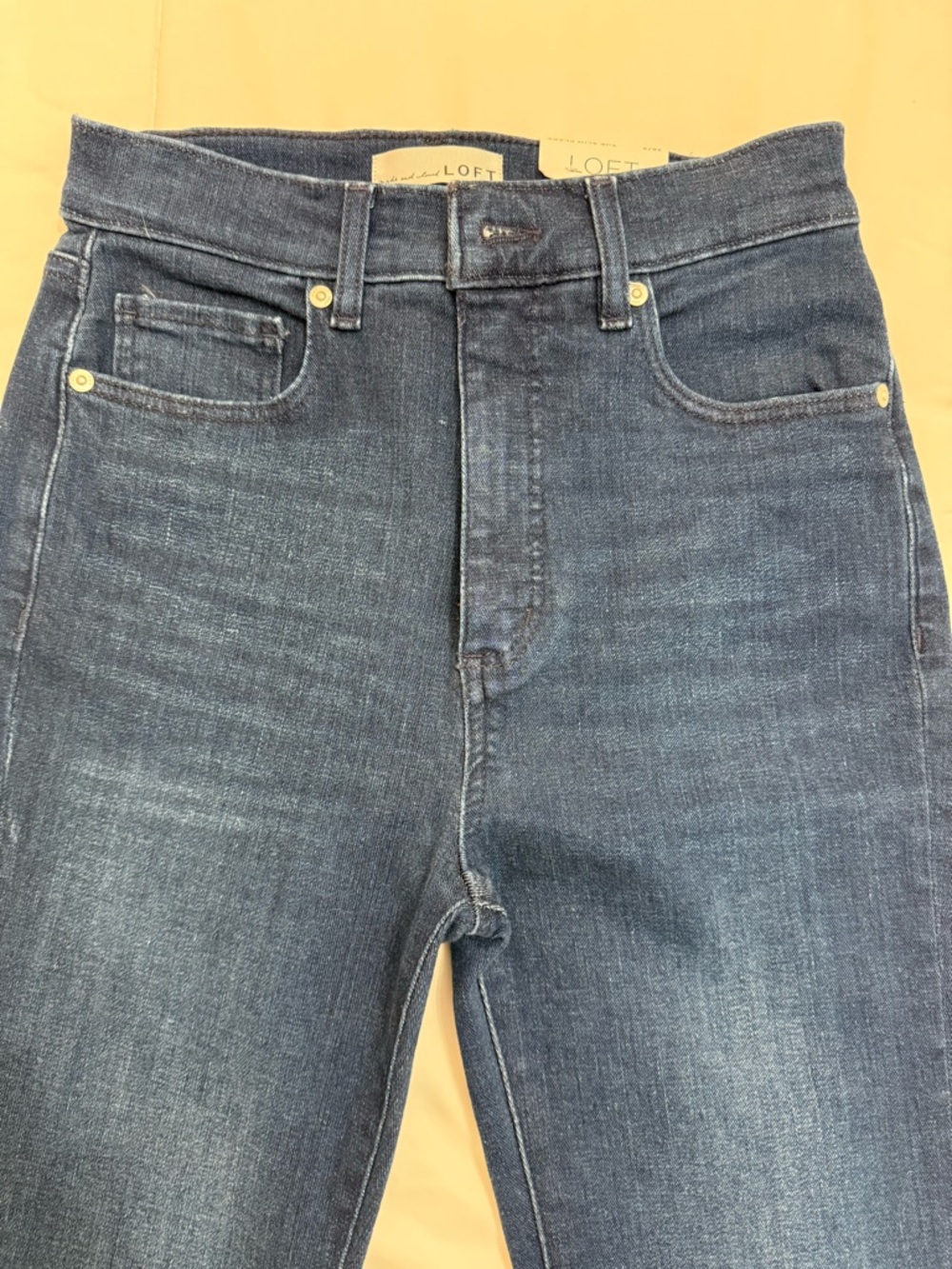 LOFT Women’s Dark Blue High-rise Flare Slim Jeans